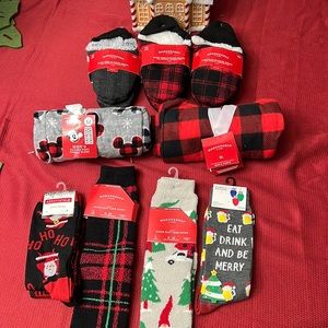 Christmas bundle (pj pants, socks, slipper socks)